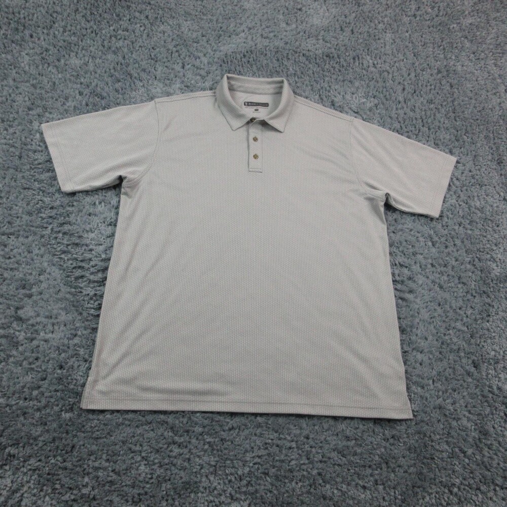 Pebble Beach Polo Shirt Mens 2XL Gray DRY-LUXE Performance Golf Classic